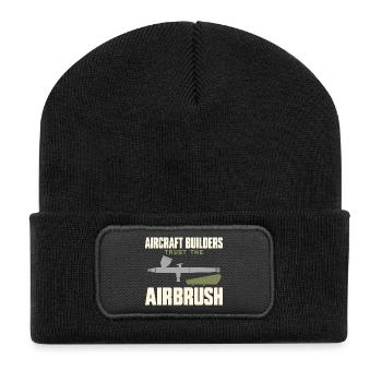 Modellflugzeug Maßstabsflugzeug Modellbaukasten Gi - Recycelte Patch Beanie - Schwarz - Vorne