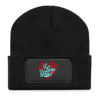 i love you - Recycled Patch Beanie - black - Front