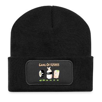 gang of sushis - Beanie recyclé à patch - noir - Devant