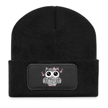 Owl Stone - Recycled Patch Beanie - black - Front