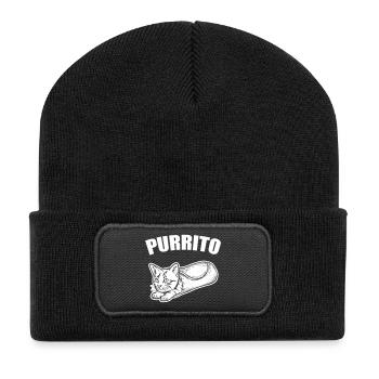 Purrito - Recycled Patch Beanie - black - Front
