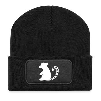 Monkey - Katta Lemure - Recycled Patch Beanie - black - Front
