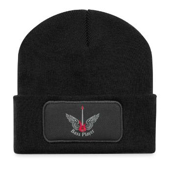 bass_guitar_072011_f_2c - Recycled Patch Beanie - black - Front