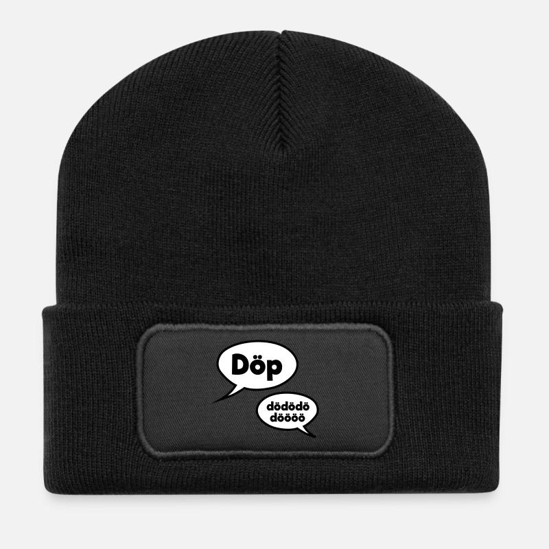 Döp dödödödöööö - Recycled Patch Beanie - black