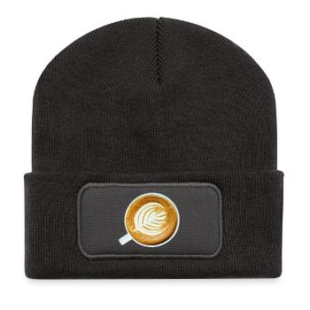 coffee coffee cappuccino espresso2 - Recycled Patch Beanie - dark grey - Front