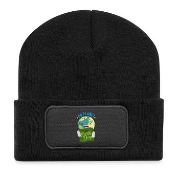 Gehen Planet es ist Ihr Tag der Erde 2018 Shirt - Geschenk - Recycelte Patch Beanie - Schwarz - Vorne