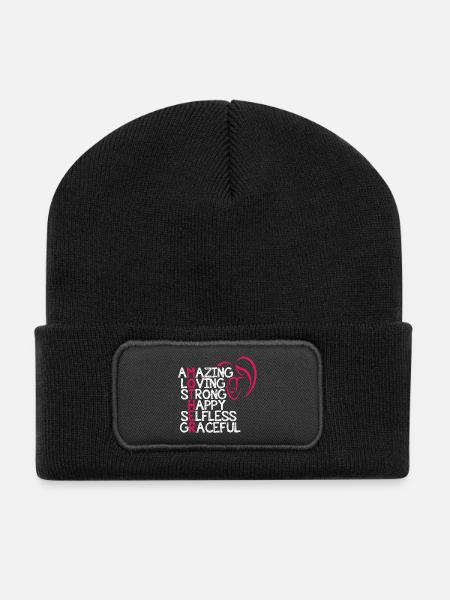 Mother's Day - Recycled Patch Beanie - black