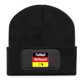  de l'Allemagne, fan, jersey - Beanie recyclé à patch - noir - Devant
