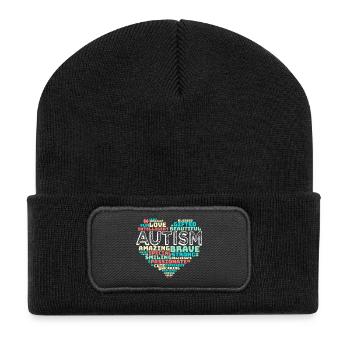 Heart Puzzle Autism Shirt - Recycled Patch Beanie - black - Front