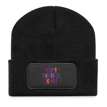 Congratulations on my birthday! - Recycled Patch Beanie - black - Front