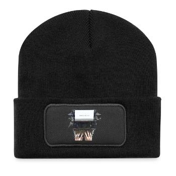 Inspire Typo Vintage Typewriter - Recycled Patch Beanie - black - Front