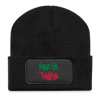 Made in Portugal - Recycled Patch Beanie - black - Front