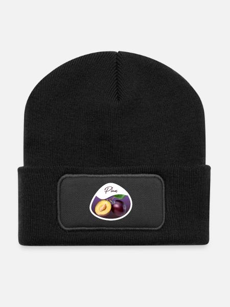 Plum - Recycelte Patch Beanie - Schwarz
