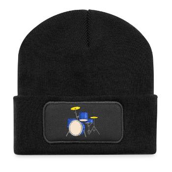 drum - Recycled Patch Beanie - black - Front