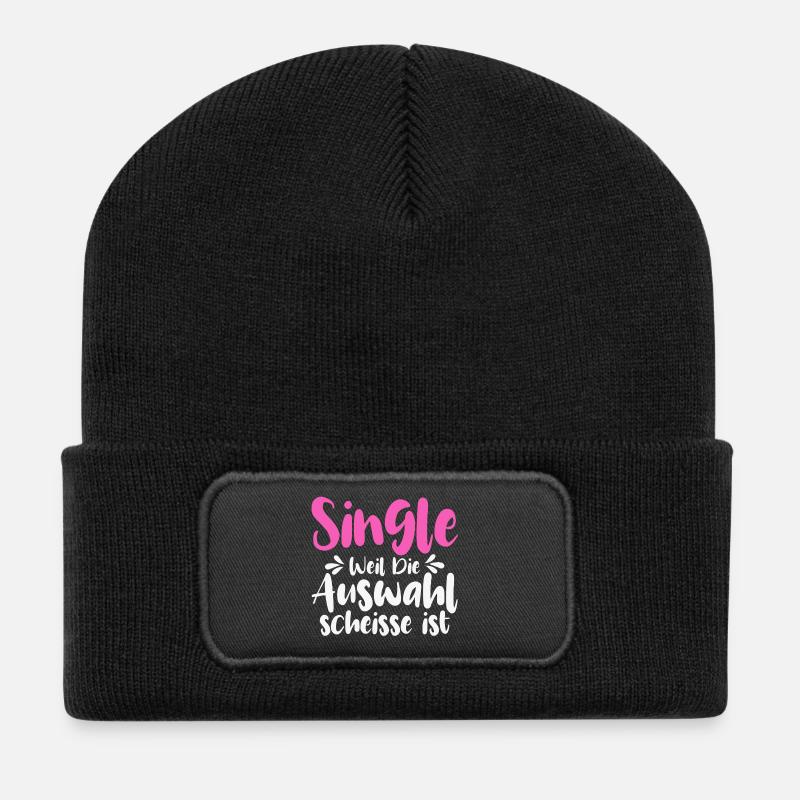 Single Weil Die Auswahl Scheisse Ist - Recycelte Patch Beanie - Schwarz