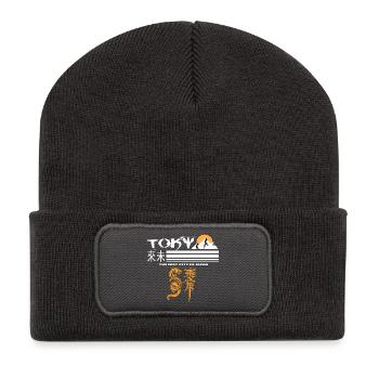 Tokyo Orange - Recycled Patch Beanie - dark grey - Front