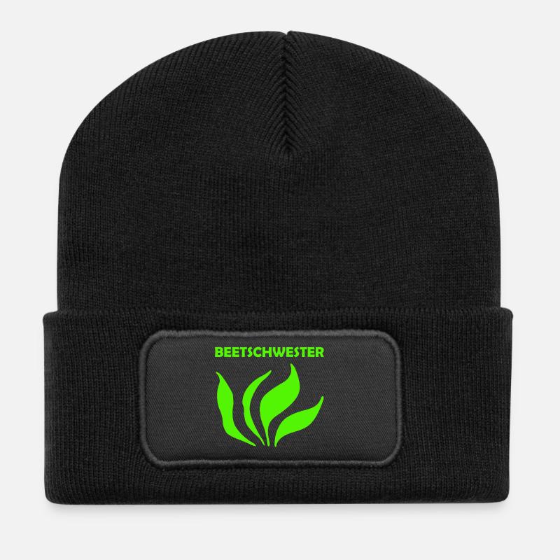 Lit sœur - Beanie recyclé à patch - noir