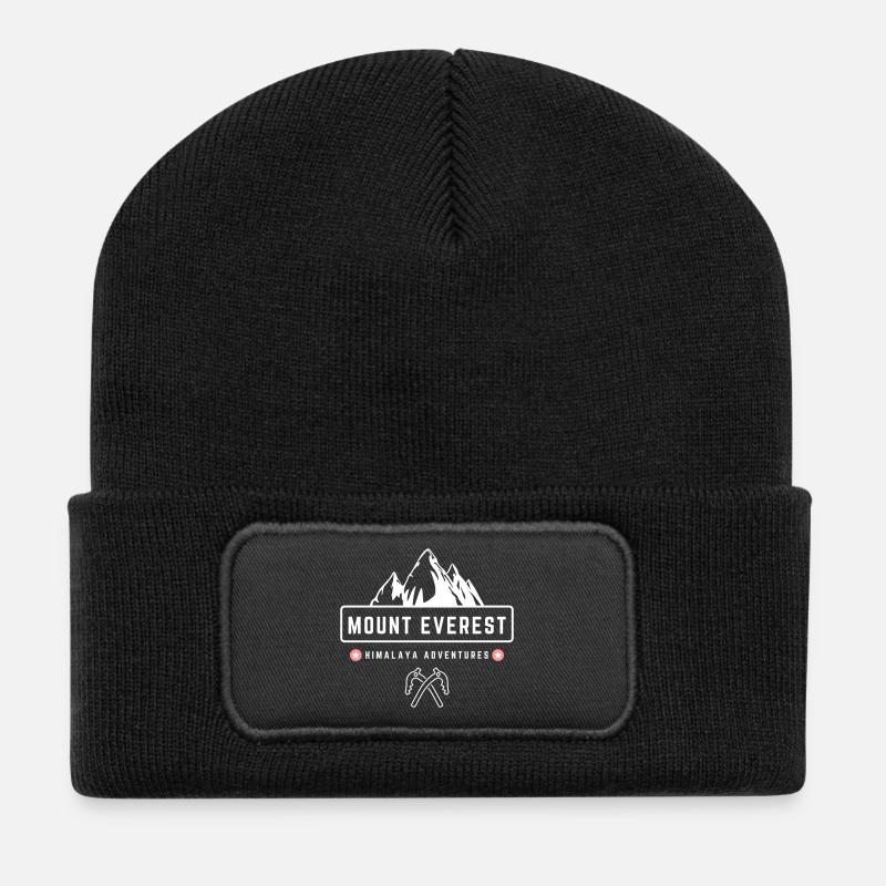 Mount Everest Himalayan Advetures - Recycelte Patch Beanie - Schwarz