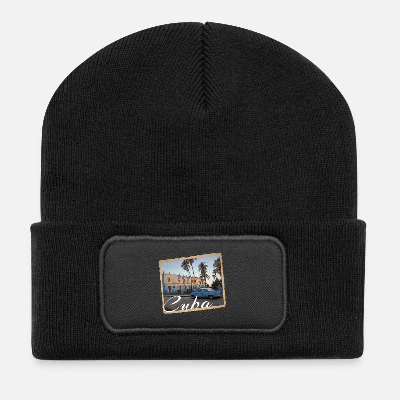 Cuba - Beanie recyclé à patch - noir