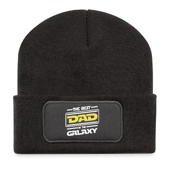 The best Dad in the galaxy - Parody humor - Recycled Patch Beanie - dark grey - Front