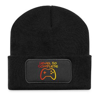 50 Birthday - Level 50 Complete - Gamer 50 years - Recycled Patch Beanie - black - Front