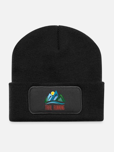 Trail Running - Beanie recyclé à patch - noir