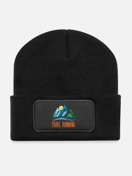 Trail Running - Beanie recyclé à patch - noir