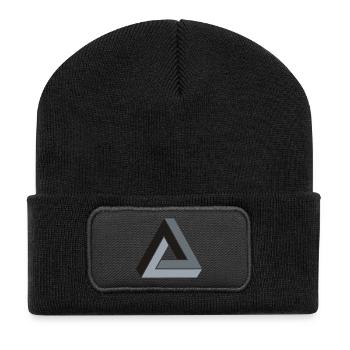 Penrose-Dreieck - Recycelte Patch Beanie - Schwarz - Vorne
