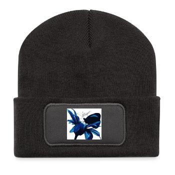 Blue Blossom Magic with Magic - Recycled Patch Beanie - dark grey - Front