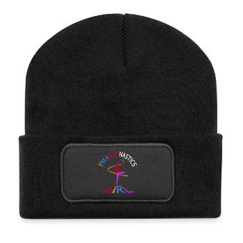 Je suis une fille de gymnastique - Beanie recyclé à patch - noir - Devant