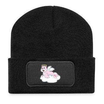 Ailes d’Ange des Phoques - Beanie recyclé à patch - noir - Devant
