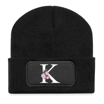 K - Recycelte Patch Beanie - Schwarz - Vorne