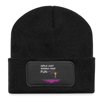 Journée internationale de la femme - Woman Power, Girlpower - Beanie recyclé à patch - noir - Devant