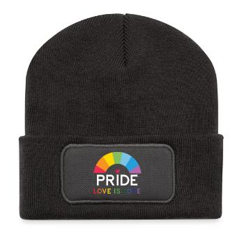Pride - Love is Love. - Recycled Patch Beanie - dark grey - Front