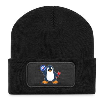 Cible de fléchettes Penguin Dart - Beanie recyclé à patch - noir - Devant
