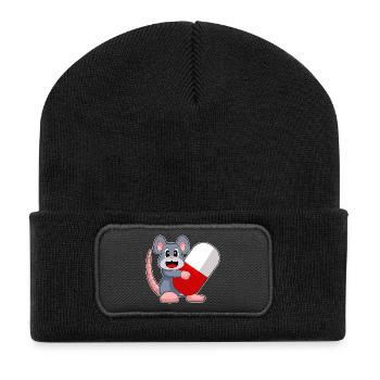 Mouse Doctor Medicine - Recycled Patch Beanie - black - Front