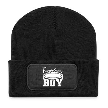 Trampoline Jumper Boy - Recycled Patch Beanie - black - Front