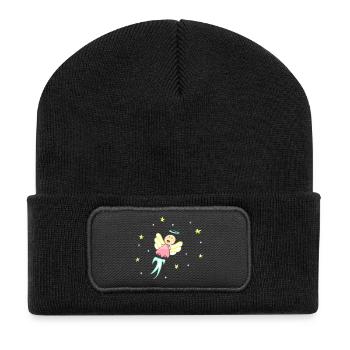Angel Sweet Motif - Recycled Patch Beanie - black - Front