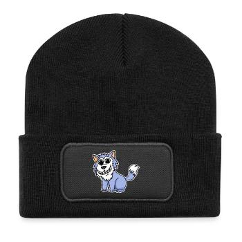 Loup - Beanie recyclé à patch - noir - Devant