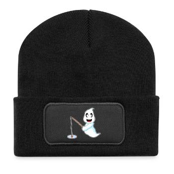Pêche aux fantômes à Halloween - Beanie recyclé à patch - noir - Devant