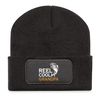 Opa Conquer Angelrolle Cool - Recycelte Patch Beanie - Dunkelgrau - Vorne