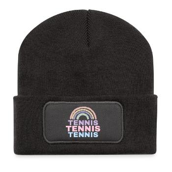 Arc-en-ciel de tennis - Beanie recyclé à patch - charbon - Devant