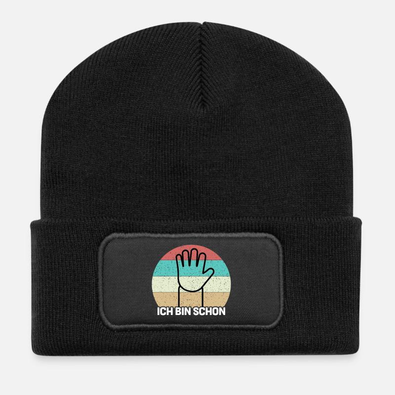 Ich Bin Schon 5 - Recycelte Patch Beanie - Schwarz
