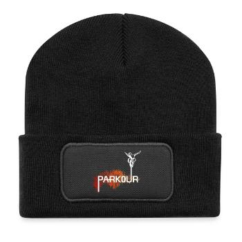 Parkour Ninja - couleur-blanc - Beanie recyclé à patch - noir - Devant