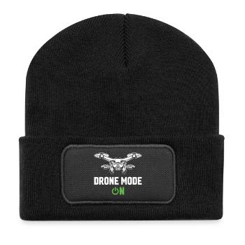 Drone Mode On - Recycled Patch Beanie - black - Front