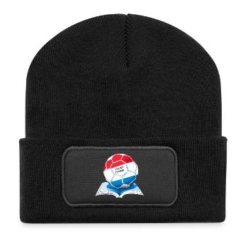 French fashion in a modern design - Recycled Patch Beanie - black - Front