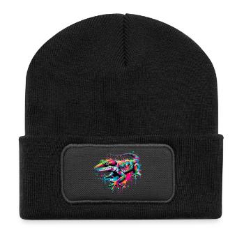 Gecko - Beanie recyclé à patch - noir - Devant