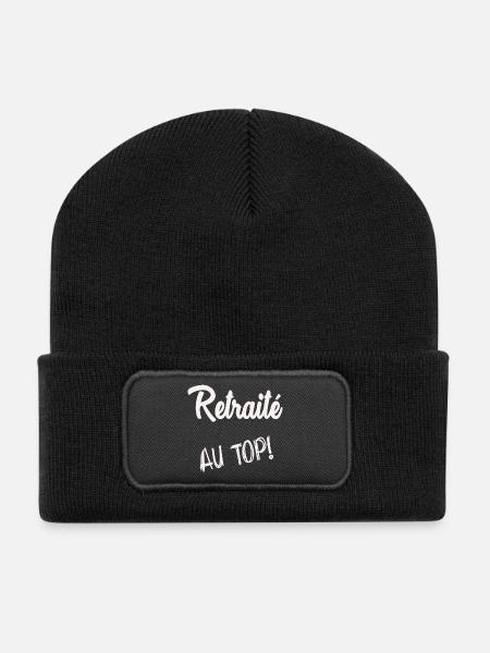 RETRAITE. BONNE RETRAITE. JOYEUSE RETRAITE - Beanie recyclé à patch - noir