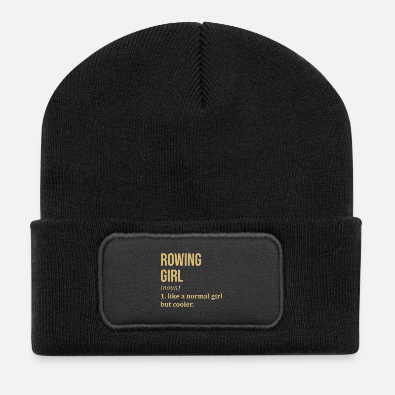 aviron - Beanie recyclé à patch - noir