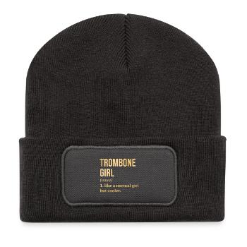 trombone - Beanie recyclé à patch - charbon - Devant